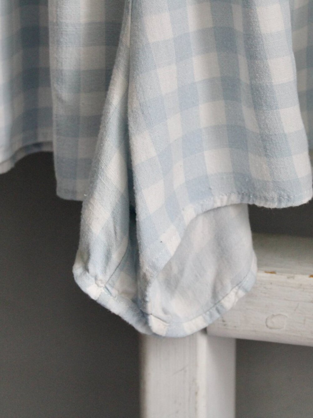 Aeropostale Blue & White Gingham Flowy High Waisted Shorts Skort Size Large - Picture 5 of 6